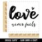 Love Never Fails Inspirational Bible Verse Square Rubber Stamp for Stamping Crafting